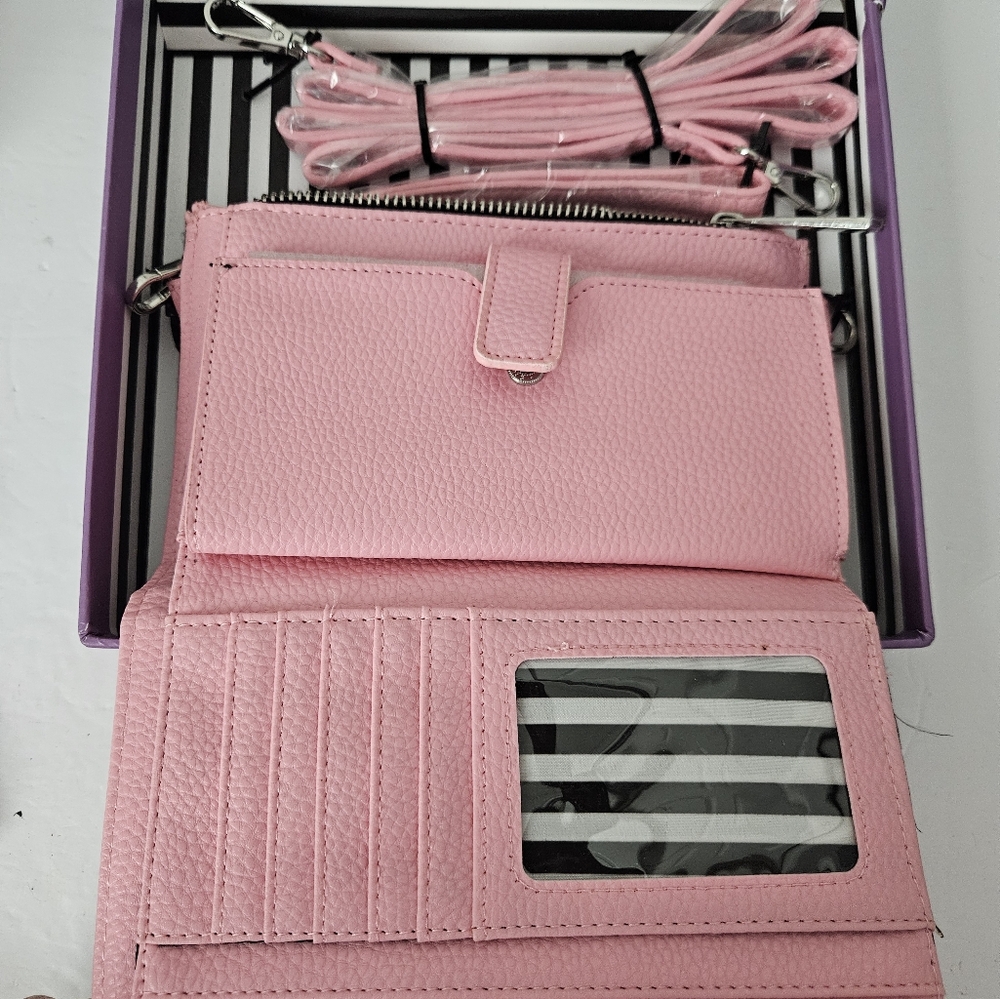 Marc Tetro Pink Crossbody Wristlet Wallet - Picture 4 of 6